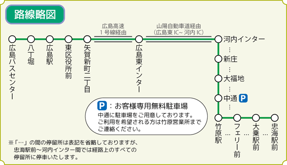 かぐや姫号_路線略図